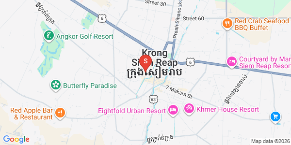 Map of 53 Funky Lane, Svay Dankum, Siem Reap