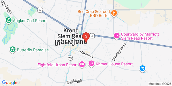 Mapa: Svay Dankum, Siem Reap