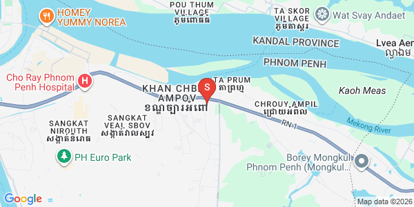 แผนที่ Preaek Aeng, จบาร์อำเปา, พนมเปญ