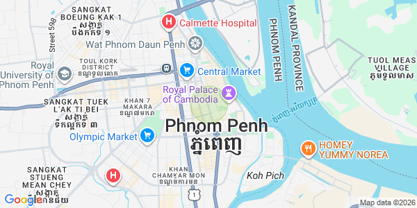 Mapa: Chakto Mukh, Daun Penh, Phnom Penh