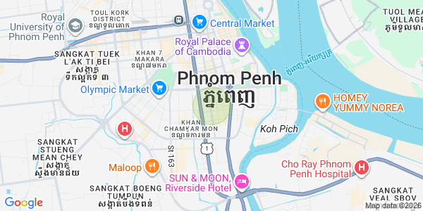 Mapa: BKK 1, Boeng Keng Kang, Phnom Penh