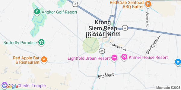 Mapa: Svay Dankum, Siem Reap