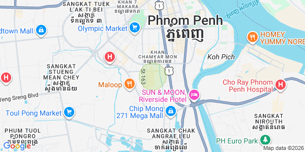 Mapa: Toul Tum Poung 1, Chamkarmon, Phnom Penh
