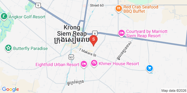 Sla Kram 分区, 暹粒地图