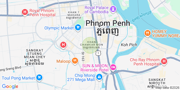 Mapa: BKK 3, Boeng Keng Kang, Phnom Penh