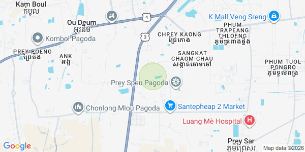 Mapa: Chaom Chau 2, Por Sen Chey, Phnom Penh