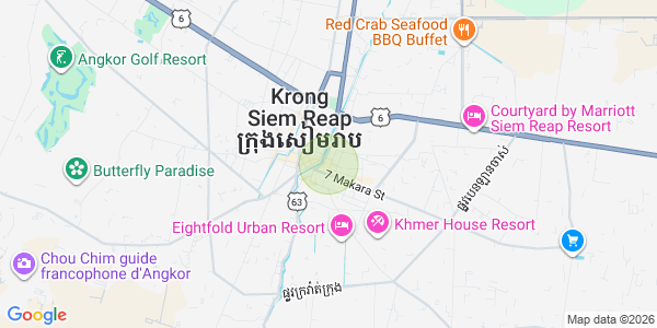 Mapa: Sala Kamraeuk, Siem Reap