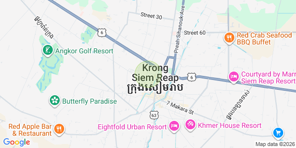 Mapa: Svay Dankum, Siem Reap