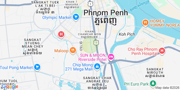 Mapa: Boeung Trabek, Chamkarmon, Phnom Penh
