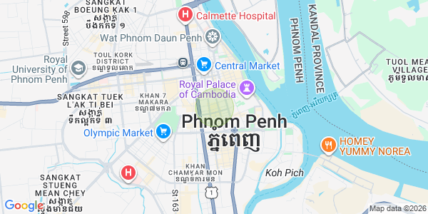 Mapa: Chakto Mukh, Daun Penh, Phnom Penh