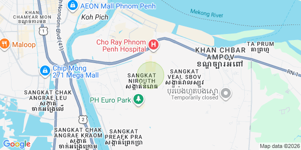 Nirouth分区, 铁桥头区, 金边地图