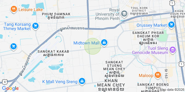 Mapa: Ou Baek K'am, Sen Sok, Phnom Penh
