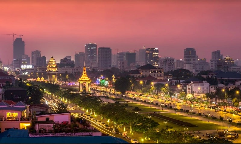 View of Cambodia Skyline