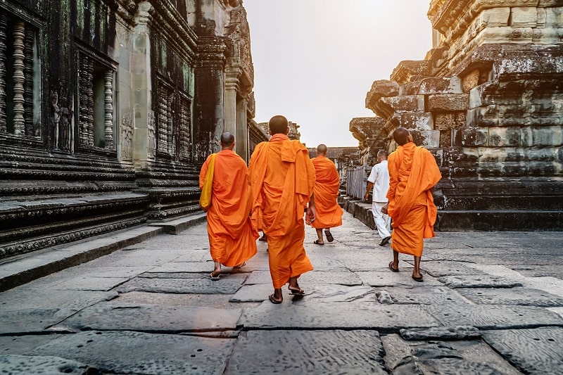 Monks in Cambodia