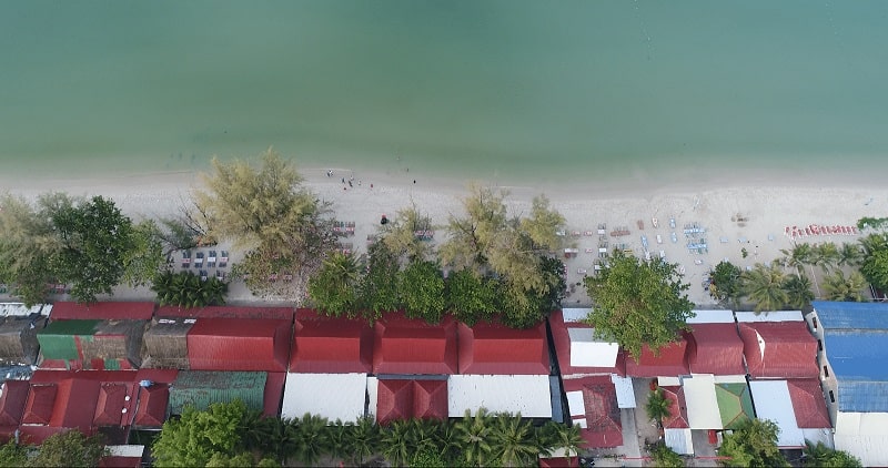 aerial view of Sihanoukville, Cambodia