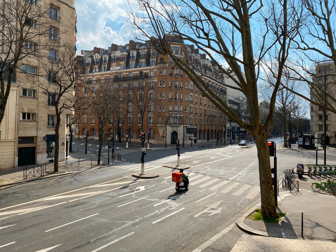Empty Paris streets during Covid-19