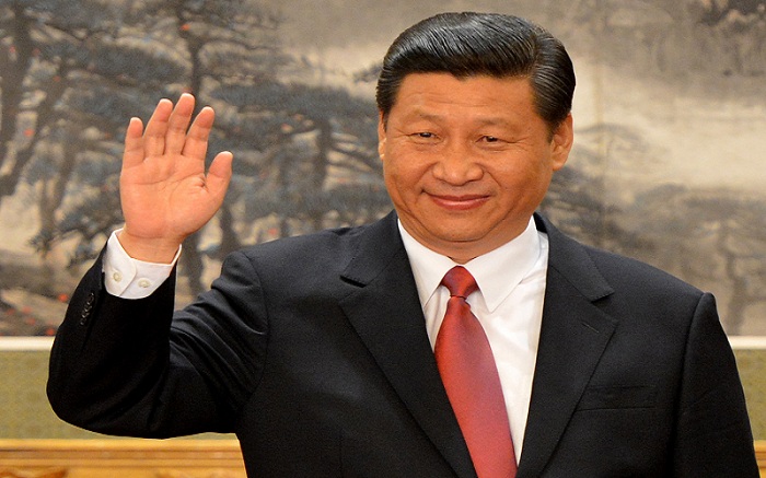 Chinese leader Xi Jinping earlier today in Beijing.