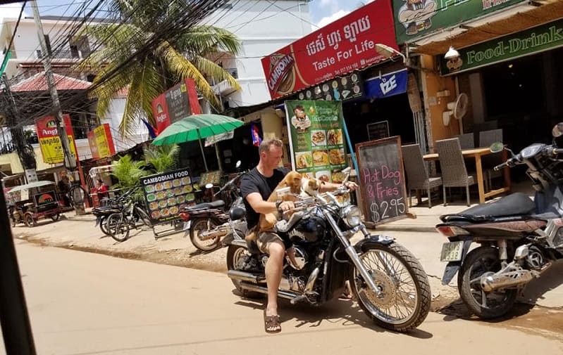 Man on motorbike in Siem Reap