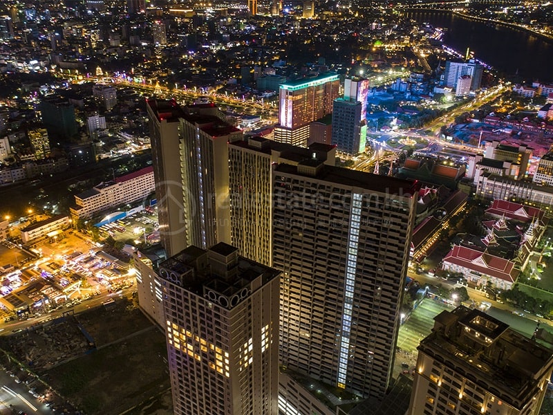 aerial view of Phnom Penh