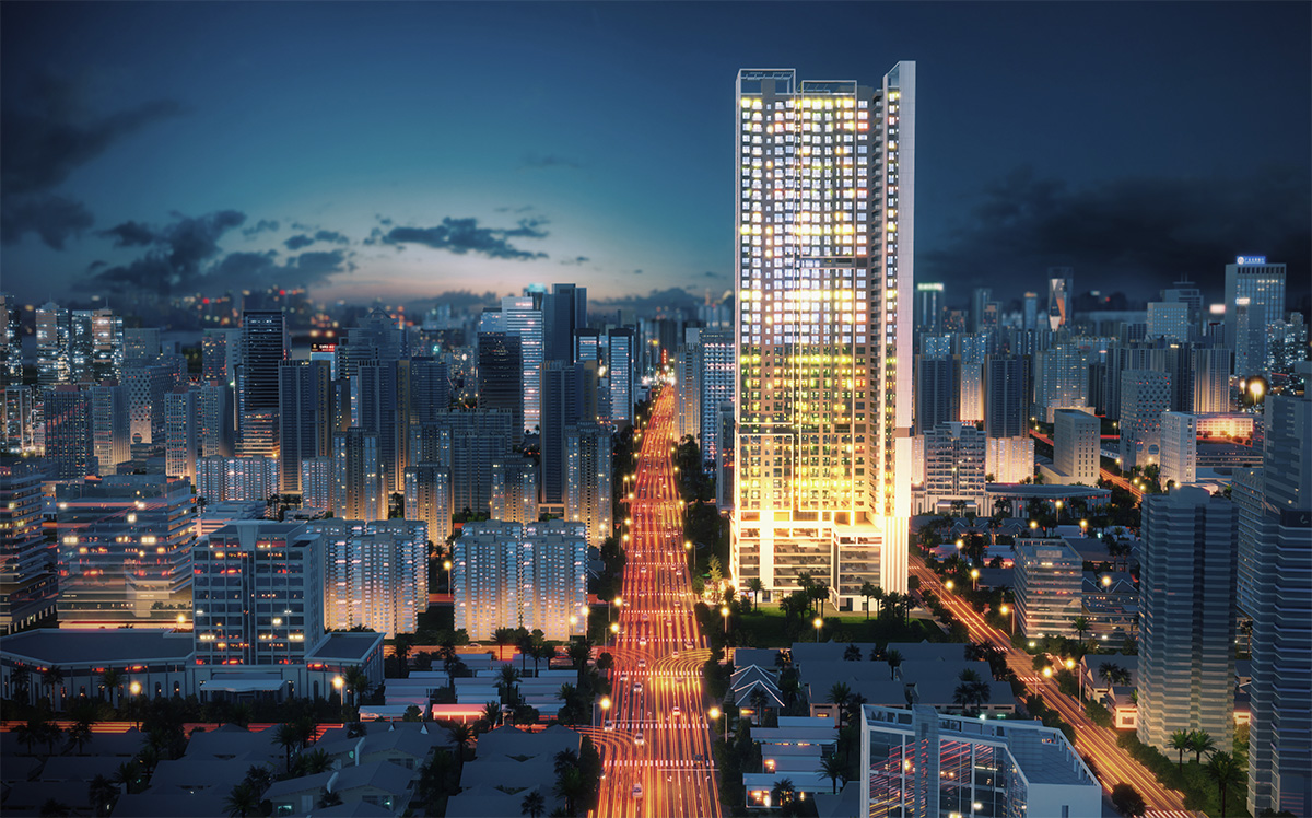 金边使馆区都会地标，雅居乐·天悦44层高级公寓俯瞰城市繁华！
