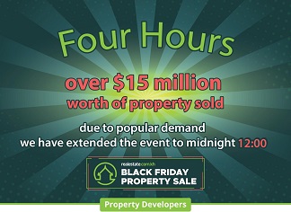 $15 Million+ worth of property sold online during Black Friday Property Sale