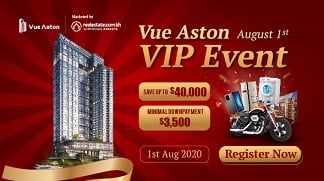 Vue Aston to hold VIP sales event on August 1st