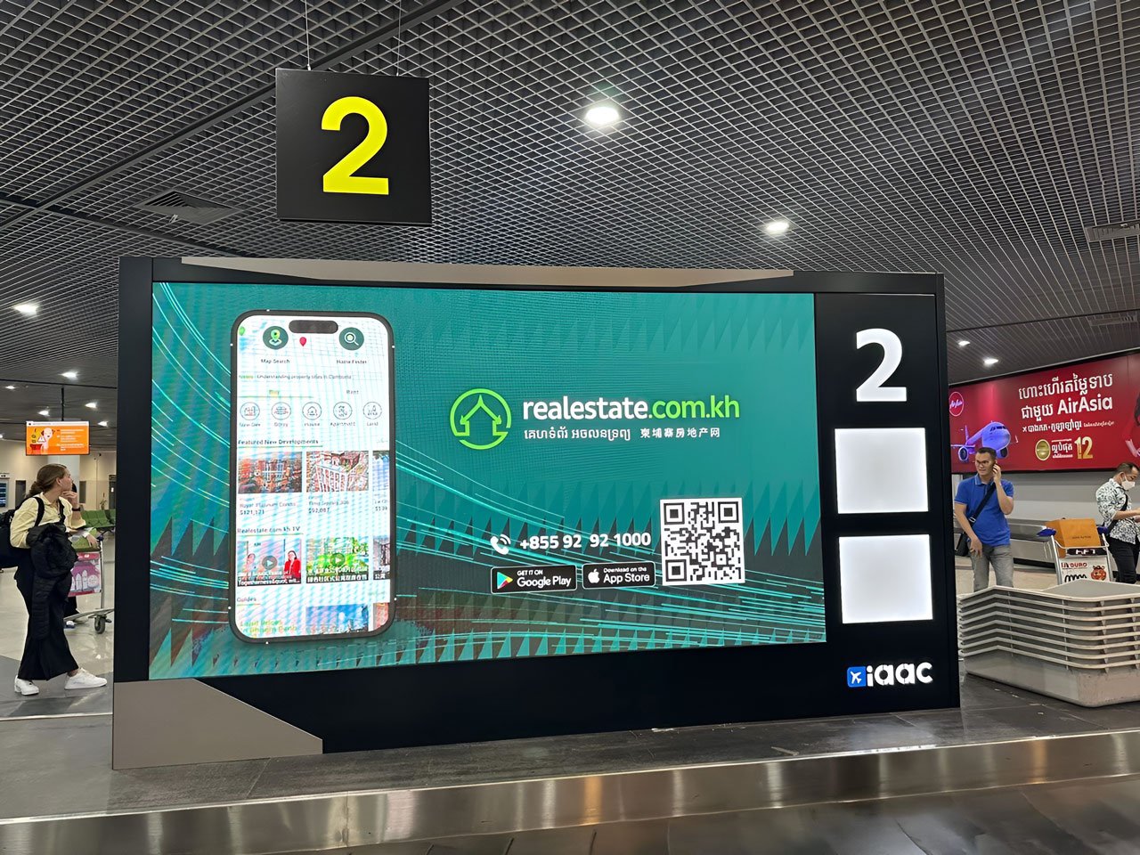 Revolutionary Digital Advertising Network at Phnom Penh Airport Connects Property Developers to Global Buyers
