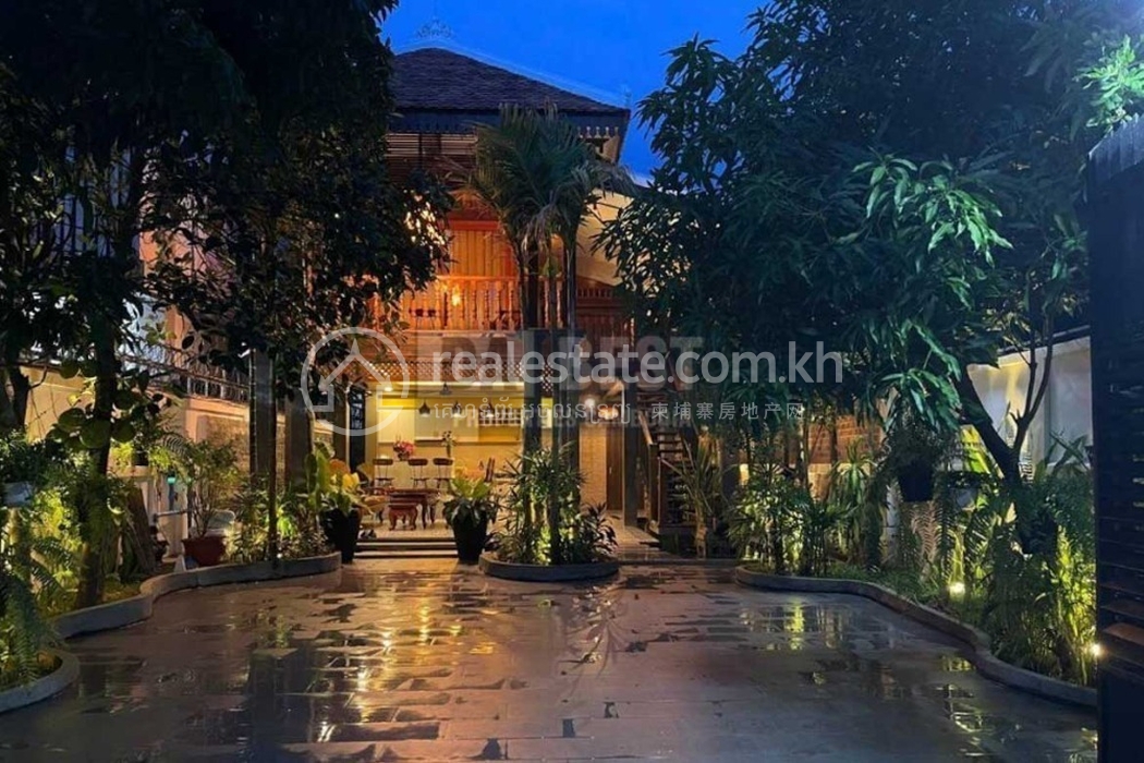 Charming 3 Bedroom Wooden House For Rent In Siem Reap - Cambodia - Front.jpg