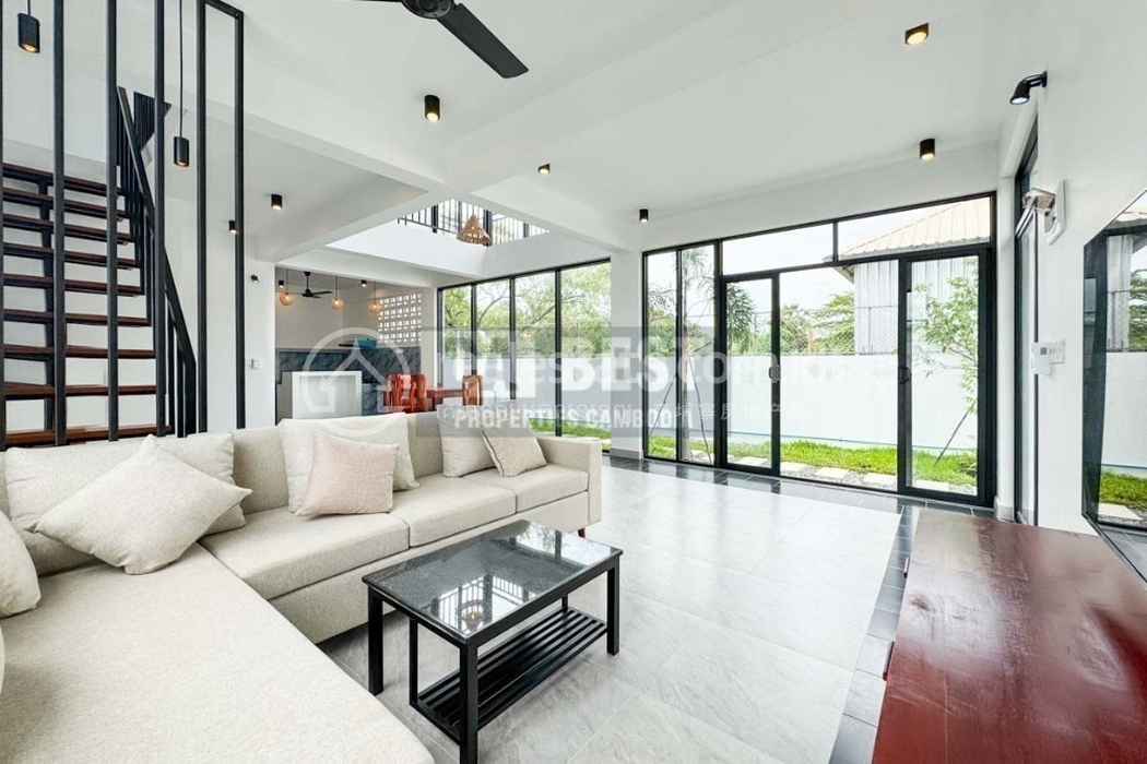 Turnkey 2 Bedroom House With Pool For Sale In Siem Reap - Cambodia-Living room 2.jpg